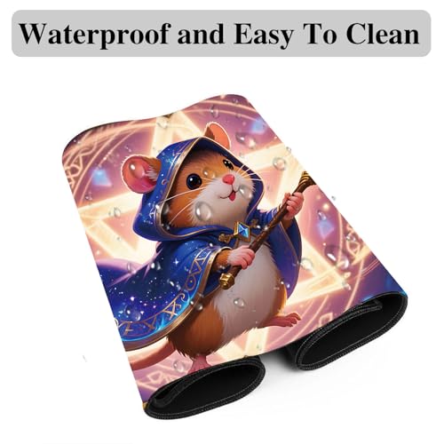 for MTG Playmat, for TCG Play Mat, 24 x 14 inches, Magic Game Card Mat Commander Playmat,Trading Card Inked Game Mat,Battle Game Rubber Non-Slip Mat - Hamster - color: Hamster