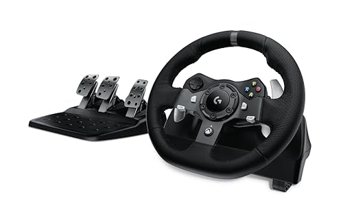 Logitech G920 Driving Force Racing Wheel and Floor Pedals, Real Force Feedback, Stainless Steel Paddle Shifters, Leather Steering Wheel Cover for Xbox Series X|S, Xbox One, PC, Mac - Black - style: Xbox X|S, Xbox One, PC/Mac
