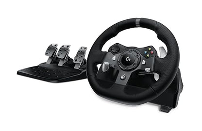 Logitech G920 Driving Force Racing Wheel and Floor Pedals, Real Force Feedback, Stainless Steel Paddle Shifters, Leather Steering Wheel Cover for Xbox Series X|S, Xbox One, PC, Mac - Black - style: Xbox X|S, Xbox One, PC/Mac