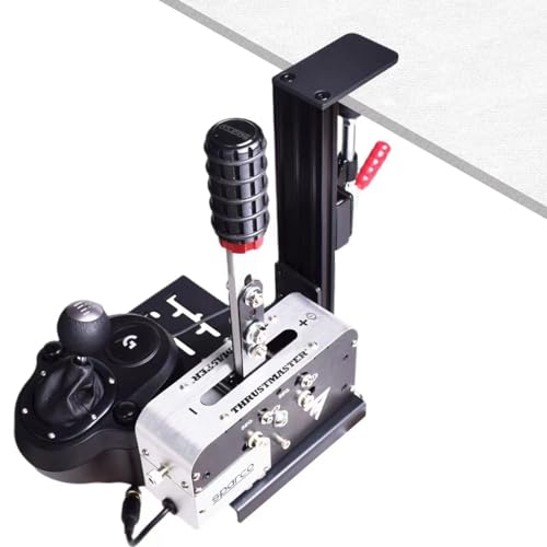 BUJ Universal Racing Simulator Desk Mount - Compatible with Logitech, Thrustmaster, Fanatec Shifters & Handbrakes, Plus USB Handbrake Models