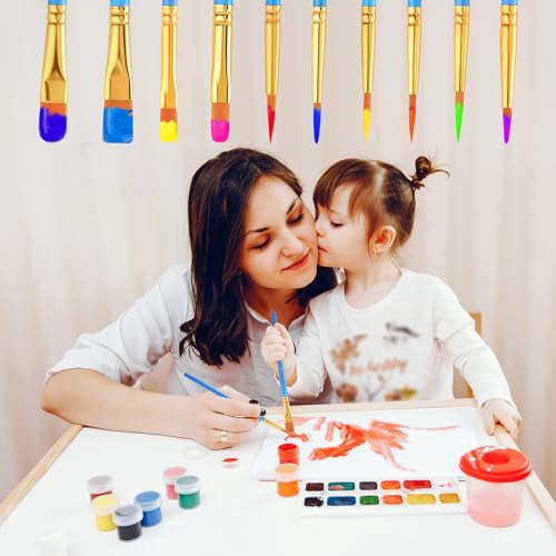 AROIC Acrylic Paint Brush Set, 36pack/360pcs Nylon Hair Paint Brushes, for Oil Painting Rock Body Painting, Artist Amateur Craft Paint Brushes Supplies, Children Adult Painting Small Paint Brush Set. - size: 360pcs