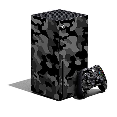 MightySkins Skin Compatible with Xbox Series X Bundle - Black Camo | Protective, Durable, and Unique Vinyl Decal wrap Cover | Easy to Apply, Remove, and Change Styles | Made in The USA - color: Black Camo