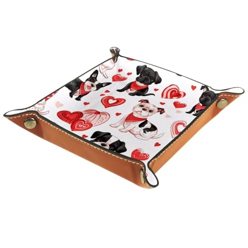 Dogs Hearts Dice Tray Dice Rolling Tray Folding Dice Holder for Dice Games, Like RPG, DND and Other Table Games - color: Multi 6