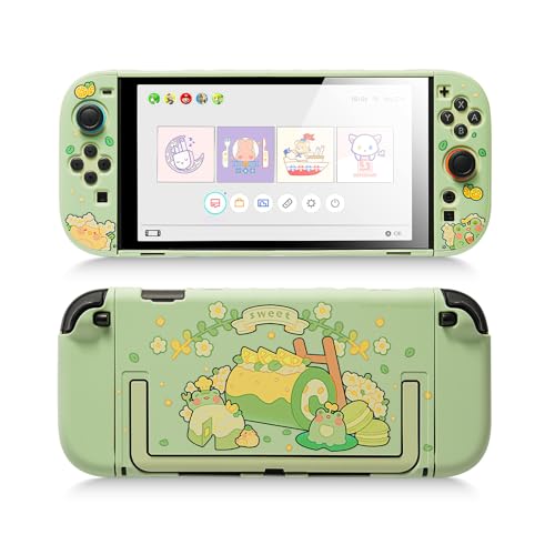 GeekShare Protective Case Compatible with Switch 2, Hard PC Slim Dockable Shell Cover Designed for Switch 2 Game Console and Joystick Controllers - Matcha Froggy - color: Matcha Froggy