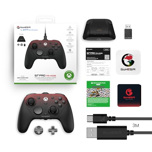 GameSir G7 Pro Wired Controller for Xbox Series X|S, Xbox One, Wireless Gamepad for PC&Android with TMR Sticks, Hall Effect Analog Triggers, 1000Hz Polling Rate, 3.5mm Audio Jack - Black - color: Black