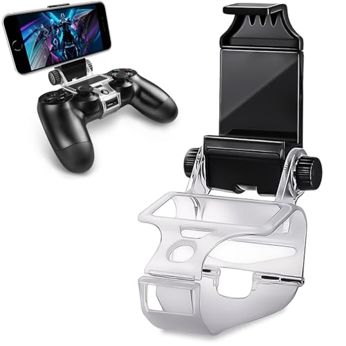 ADZ PS4 Controller Phone Mount - Smart Clip for Dualshock 4 Controller Compatible with iPhone, Android and PS4 Remote Play