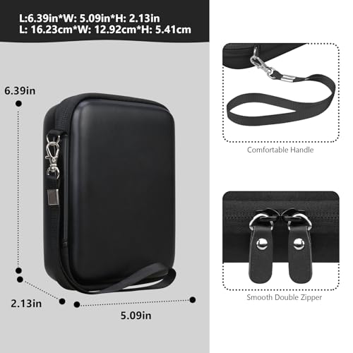 Supmay Hard Carrying Case for G350/RG35XX Pro/RG40XXV/RG405V/RG406V Retro Handheld Game Console, Retro Game Travel Storage Holder with Mesh Bag for SD Card, USB Charging Cable, User Manual, Black - color: Black