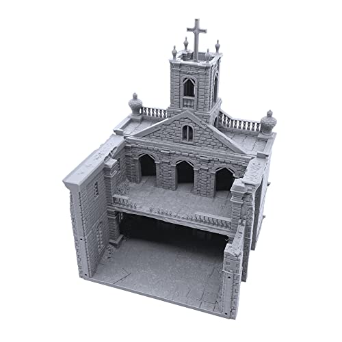 Caribbean Church by Printable Scenery, 3D Printed Tabletop RPG Scenery and Wargame Terrain 28mm Miniatures