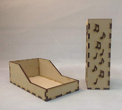 Bard Mini Dice Tower v1 Medium Blue Acrylic Window Laser Cut MDF Unique Gift