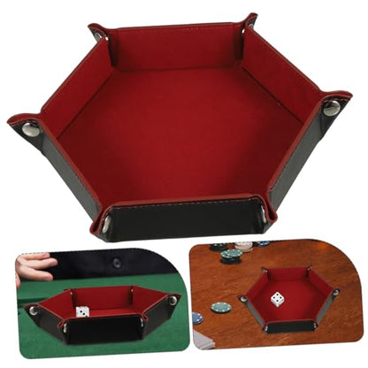 YARNOW Foldable Dice Tray Pu Storage Box for Easy Organization for Game Parties Tabletop Gaming Chic Deep Design