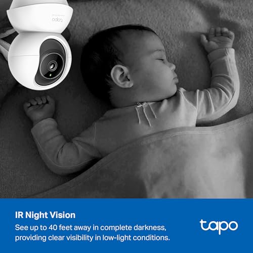 Tapo 3K 5MP Indoor Security Camera for Baby Monitor, Pet Camera w/Smart Motion Tracking, 360° Pan/Tilt, IR Night Vision for Home Security, Works w/Alexa & Google, RoomCam 3K 360° - style: 3K 5MP