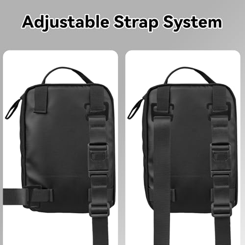 VANEST Sling Bag Compatible with Graded Cards and TCG Singles, Cross Body Bag Hold Slab Storage Carrying Case, Display Window for Card Shows Perfect for Display