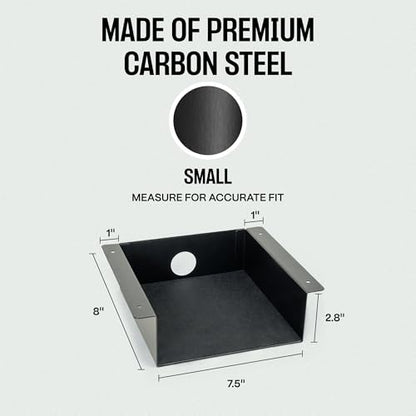 COREMINDED Under Desk Storage Shelf - Carbon Steel Under Desk Tray with Cable Management, Mountable Add-On Shelf for Table & Office Desks (7.5" x 8" x 2.8") - size: Small, style: Shelf