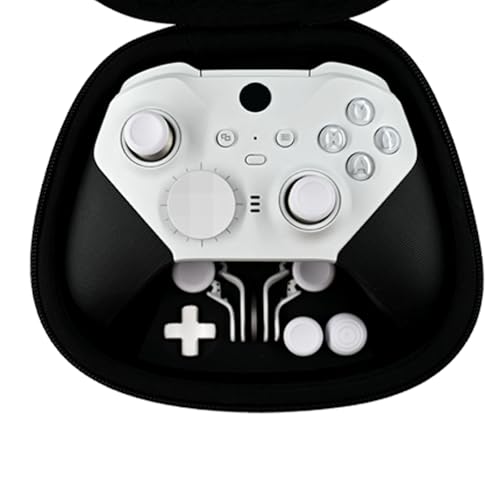 KanKanGou Customised Elite Series 2 Controller-Snow White,Compatible for Xbox Elite Series 2 Controller, Gaming Controller Compatible With Xbox Series S/X, Xbox One S/X, With Accessory Bag - color: Snow White