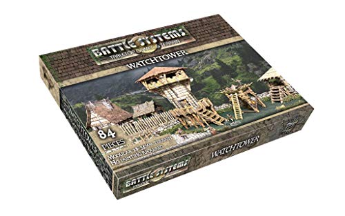 Battle Systems – Modular Fantasy Scenery – Perfect for Roleplaying and Wargames - Multi Level Tabletop Terrain for 28mm Miniatures – Colour Printed Model Diorama – DnD Warhammer (Watchtower) - style: Watchtower