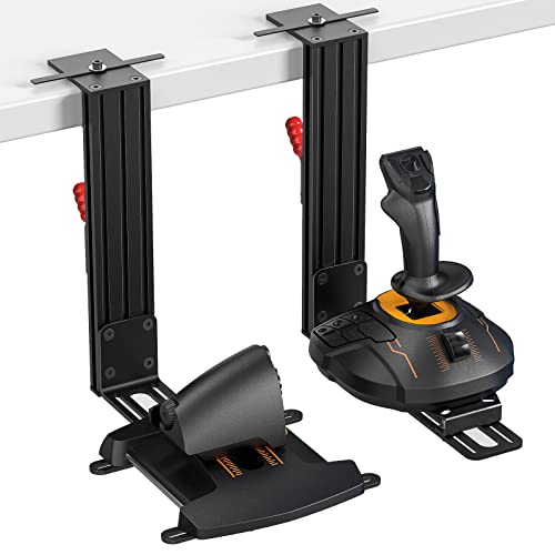 Upgraded Desk Mount for Flight Simulator Joystick, Hotas, Throttle Systems - Compatible with Thrustmaster, Logitech, TCA Officer Pack Airbus, and VKB Hotas etc - 2 Pack - Enhance Your Flight Sim Experience