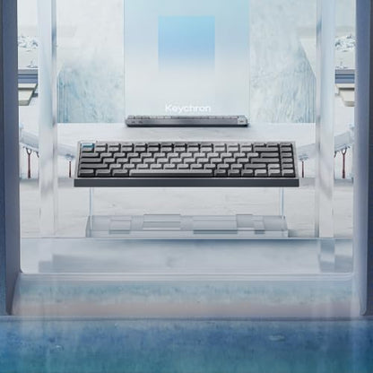 Keychron J9 Ultra 8K Polling Rate Ultra-Slim Wireless (2.4 GHz & Bluetooth) ZMK & Launcher 480-Hr Battery PBT Keycaps with Low-Profile Silent Banana Switches for Mac Windows Linux (Hot-swappable) - color: Hot-swappable Silent Banana Switch