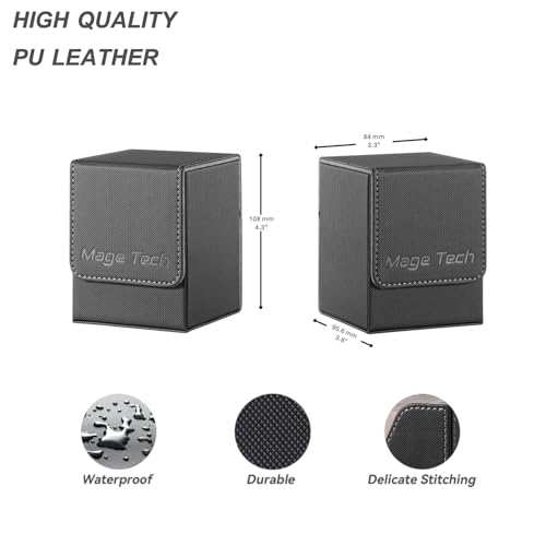 Mage Tech Adventurer [Hero] Modular Deck Box - Holds 99 Double-Sleeved Cards - Includes Avatar Holder - Ultra-Rugged, Expandable Design - MTG Commander/EDH & More - Black/Grey - color: 2. Artifact (Black/Grey), style: 2. Hero