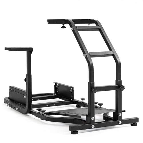 Dardoo Racing Simulator Cockpit Gaming Frame Fit for Logitech G27 G29 G920 G923,for Thrustmaster T300,for Fanatec,Adjustable Driving Steering Wheel Stand,Not Included Wheel, Pedal and Seat