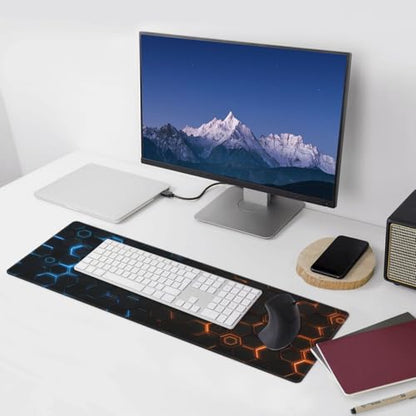 Extended Gaming Mouse Pad, Large Mouse Mat, XL Desk Pad for Keyboard and Mouse, Non-Slip Rubber Base & Stitched Edges for Gamer Office 31.5x11.8 in - color: 8