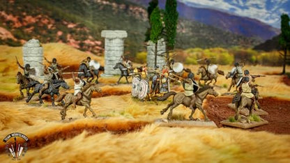 Wargames Delivered - Victrix Numidian Cavalry with Bonus Miniature STL Download - 28mm Multipose 12 Figures Plastic Miniatures Set, Spears for Wargaming & Tabletop Strategy Games