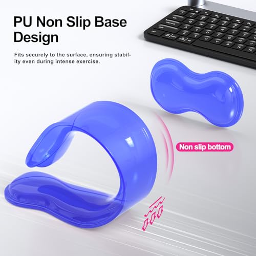MOKURU Gel Keyboard and Mouse Wrist Rest Set, Comfort Ergonomic Wrist Support, for Wrist Pain Relief, Computer Keyboard Wrist Rest (Blue) - color: Blue