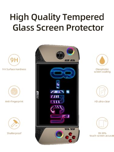Screen Protector for MSI's New Claw 8 AI+ Handheld Game Console,Tempered Glass Film Anti-Scratch High Touch Sensitivity,3 Pack