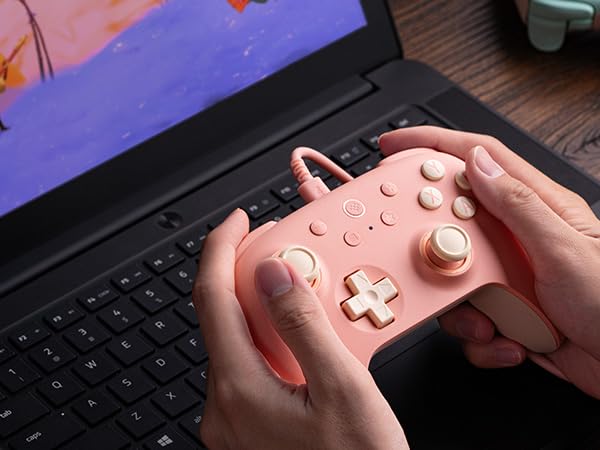 8Bitdo Ultimate 2C Wireless Controller for Windows PC & Android (Pink) | 1000Hz Polling Rate, Hall Effect Joysticks & Hall Triggers, Remappable L4/R4 Bumpers - color: Pink