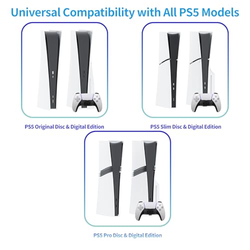 ZYTHRONE Wall Mount for PS5/PS5 Slim/PS5 Pro Console-, Sturdy Metal Bracket Compatible with All PlayStation 5 Models(Digital and Disc),+1Controller Headphone Holder, Sturdy and Not Fall Off, Black - color: Black
