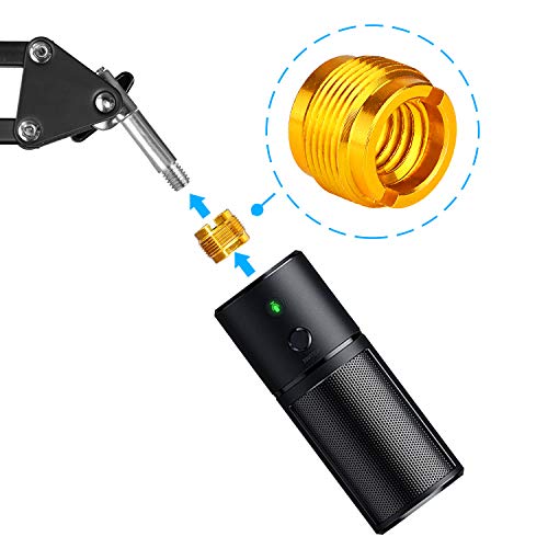 2 PCS Gold Colour Adapter for HyperX QuadCast Mic, Blue Yeti, Rode, Razer, Shure and Most USB Microphone, Shock Mount, Boom Arm Screw Thread Adapter 5/8" Male to 3/8" Female Screw Adapter by YOUSHARES - color: 2PCS