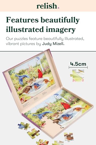 Relish Large Piece Puzzles for Seniors, 35 Piece Bathing Birds Jigsaw Puzzle, Dementia Products for Elderly - style: Bathing Birds
