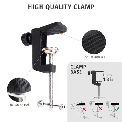 SUNMON HyperX QuadCast Boom Arm - Upgraded Red Boom Arm with Windscreen, Sound Insulation and Noise Reduction, HyperX QuadCast Microphone Arm with 3/8" to 5/8" Adapter - color: Red Quadcast BoomArm