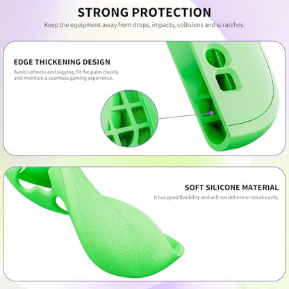 FUNDIARY Replacement for Nintendo Switch 2 Controller, Switch Wireless Controllers Compatible with Switch 2, Anti-Slip Soft Silicone Protective Cover with 2 Thumb Caps, Purple+Green - color: Purple and Green