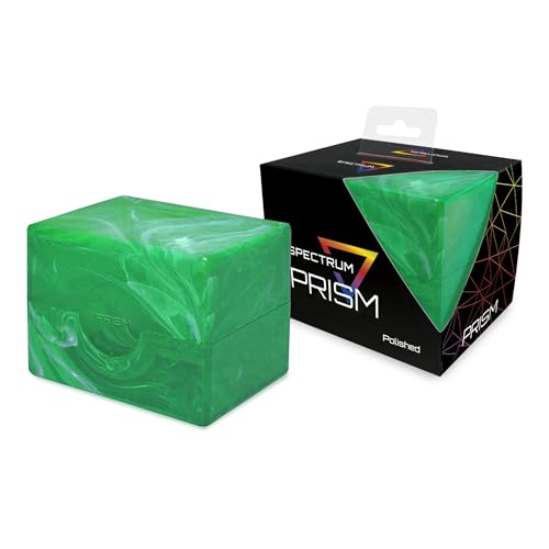 BCW Spectrum Prism Deck Case - Jade Green - 1 Pack | Secure Snap Closure Card Deck Case | Fits 100 Double-Sleeved Cards | Trading Card Deck Storage Ideal for MTG, Pokemon, and More - color: Jade Green, size: 1 Pack