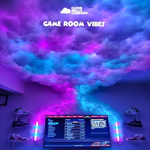 Cloud Light Ceiling Panels & LED Lights – Peel-and-Stick, 32.8 ft LED Strips, Alexa-Enabled, Aesthetic Room Decor for Bedrooms, Dorms, Gaming Rooms, Home Theater, Content Creators, AirBNB Décor