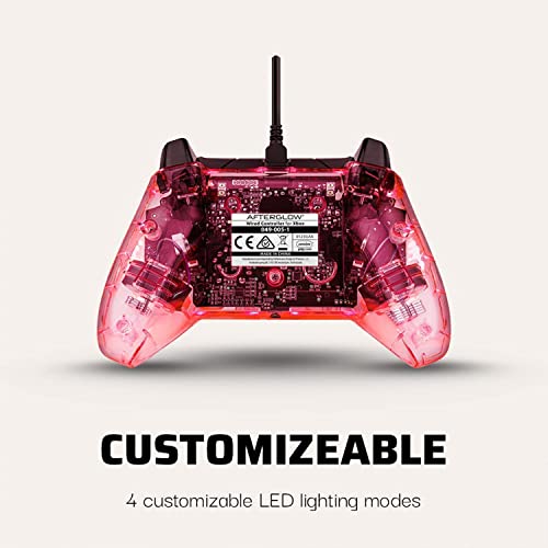 PDP Afterglow LED Wired Game Controller - RGB Hue Color Lights - USB Connector - Audio Controls - Dual Vibration Gamepad- Xbox Series X|S, Xbox One, PC