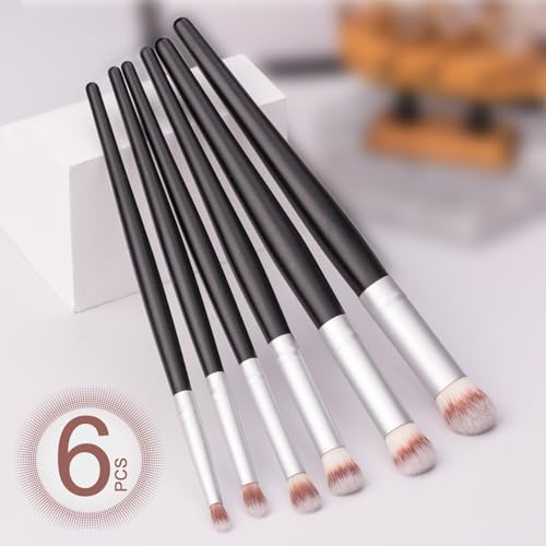 Drybrush Set - Premium Art Paintbrush Set for Miniatures,6 Different Sizes | Ultra-Soft Vegan Fibers,Banner Painting Supplies,Ideal for Detailing - style: 6P Black