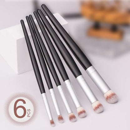 Drybrush Set - Premium Art Paintbrush Set for Miniatures,6 Different Sizes | Ultra-Soft Vegan Fibers,Banner Painting Supplies,Ideal for Detailing - style: 6P Black