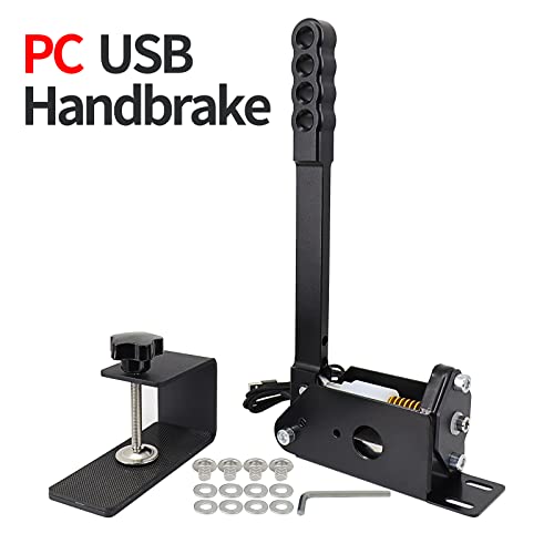Mkbve 14Bit PC USB Handbrake - Sim Racing Handbrake for Logitech G920 G29 G25 G27 T500 T300 FANATECOSW Dirt Rally
