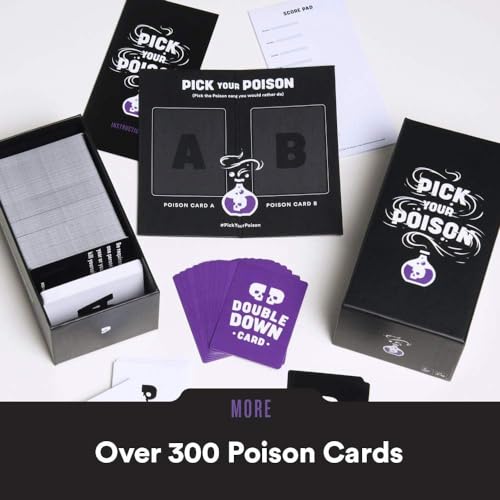 Pick Your Poison Family Edition – Funny “Would You Rather” Party Game for Kids, Teens & Adults | Hilarious Family Card Game for Game Night, Sleepovers & Parties | Great Gift for Families and Friends