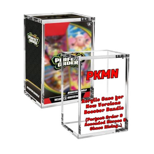 (1 Pack) Upgraded Taller Booster Bundle Acrylic Case, Magnetic Display Case | 8mm Crystal-Clear Acrylic, Magnetic, Stackable, Fits Ascended Heroes, Through Chaos Rising & Future Tall Booster Bundles - color: Clear- 1pack, size: Large Size For Perfect Orde