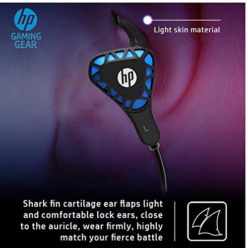 HP Gaming Earbuds with mic Deep Bass Earphones in-Ear Headset Stereo Headphone with Detachable Dual Microphone for Mobile Gaming, Xbox One, PS4, Pro, PC - Black