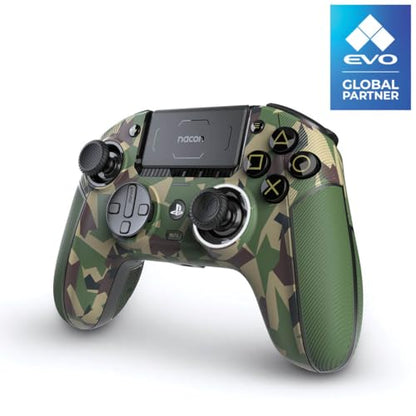 Nacon Revolution 5 Pro Officially Licensed PlayStation Wireless Controller | For PS5 / PS4 / PC - Hall Effect Joysticks and Triggers, Trigger Stops, Mappable Buttons, 8-way and 4-Way D-pad - Field Camo - color: Field Camo