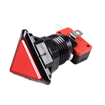 EG STARTS 5X Arcade Buttons Triangle LED Illuminated Push Button Switch for Arcade Coin Machine Operated Games
