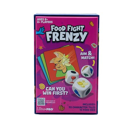 Food Fight Frenzy - Fun & Fast-Paced Family Dice Game Rolls, Pattern Matching, and Dice Game for 2-6 Players, 72 Tiles & 13 Oversized Dice, Family Party Game