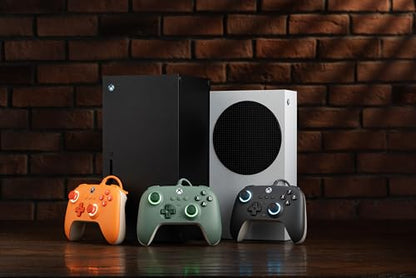 8BitDo Ultimate C Wired Controller for Xbox with Hall Effect Joysticks and Triggers, RGB Lighting Fire Ring, Compatible with Xbox Series X|S, Xbox One, Windows 10/11 - Officially Licensed (Dark Gray) - color: Dark Gray