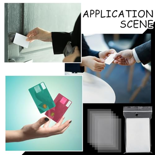 5 Pack 500 Sheets Clear Card Sleeves, Clear Soft Trading Card Sleeves Baseball Cards Protectors Compatible with Standard Sized Board Games for Game Cards