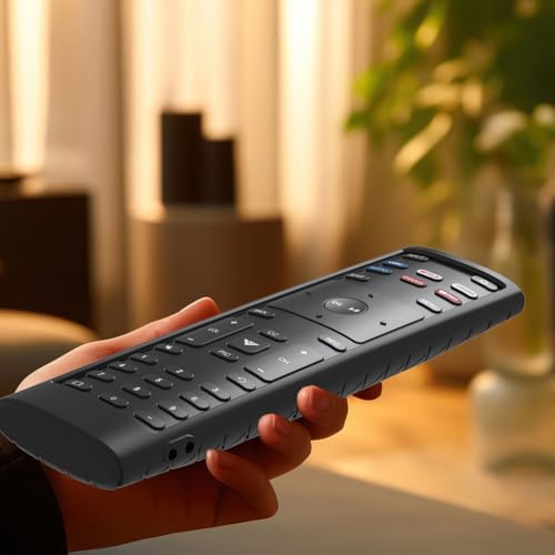 2PACK Case Cover for VIZIO XRT136 / XRT140 Smart TV Remote Control Silicone Skin Sleeve with Lanyard Black Red - color: Non-glow Black and Red