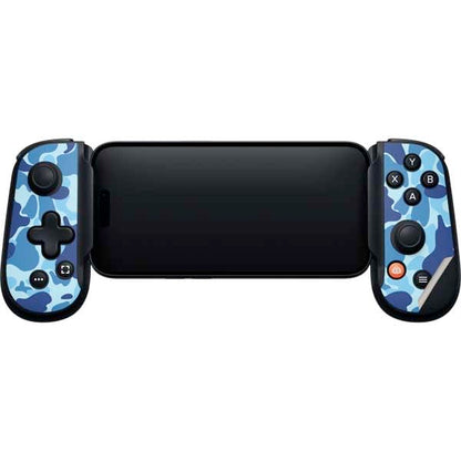 Skinit Decal Gaming Skin Compatible with Backbone One for iPhone Game Controller - Light Blue Street Camo Design - color: Blue - CAMBPE08