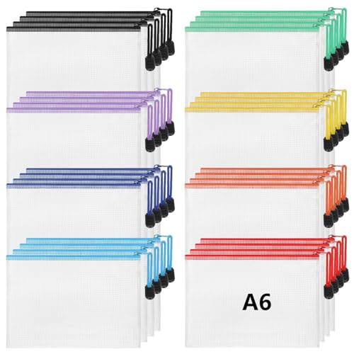 Jetec 32 Pcs Mesh Zipper Bags Bikini Organizer,Sweet Color,7.5 x 5 Inch - color: Sweet Color, size: 7.5 x 5 Inch